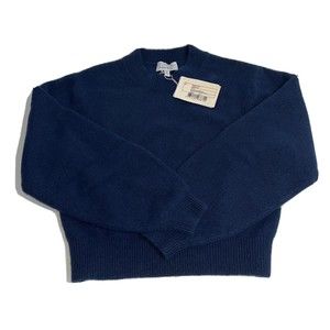 NWT & Other Stories Sweater Womens XS Navy Blue Wool Blend Crew Pullover